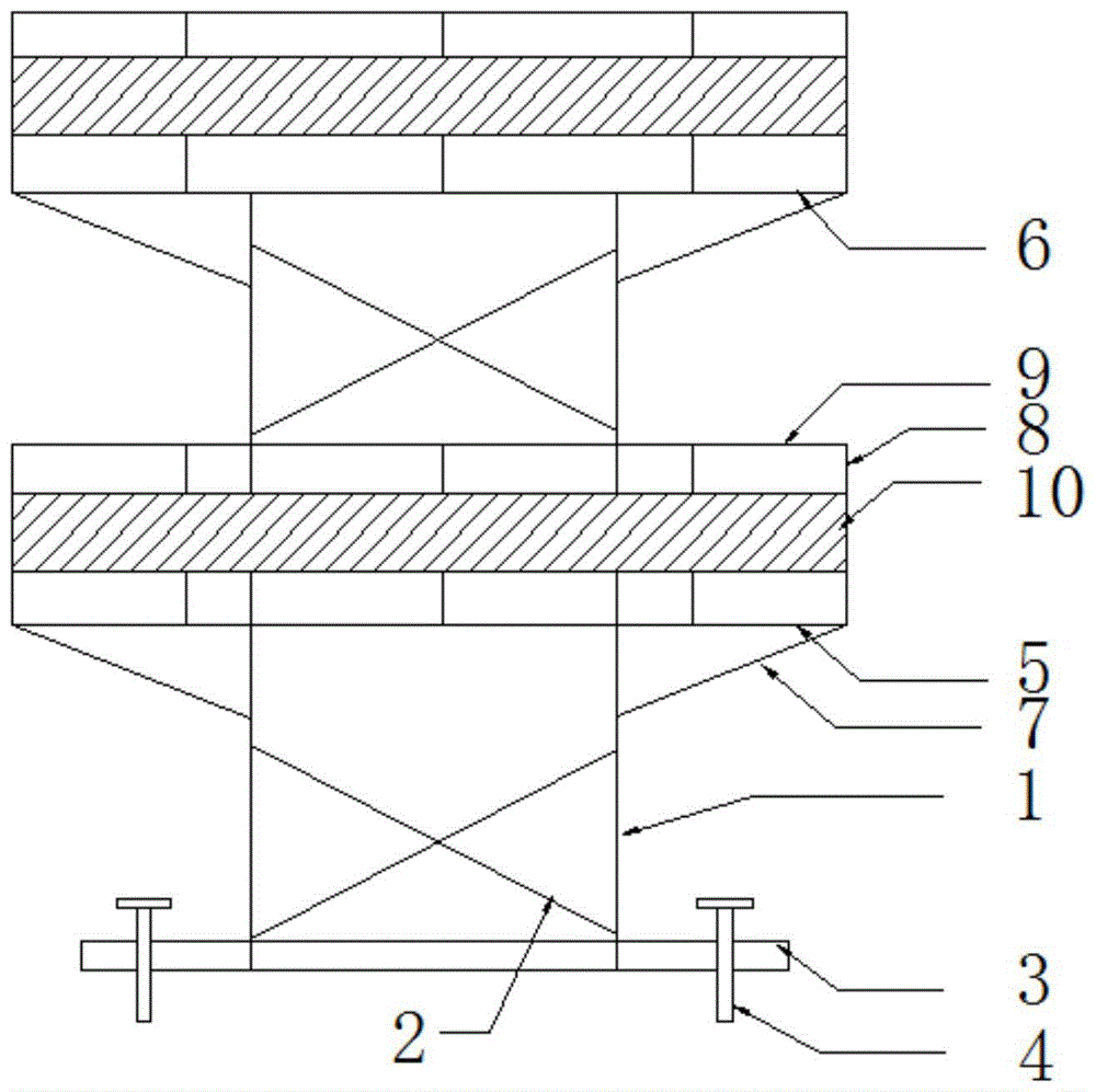 一种安全性高的现场墩身钢筋绑扎胎具的制作方法