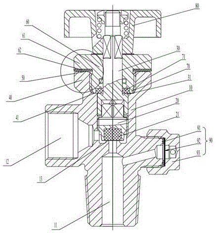 一种轴联式氩气瓶阀的制作方法
