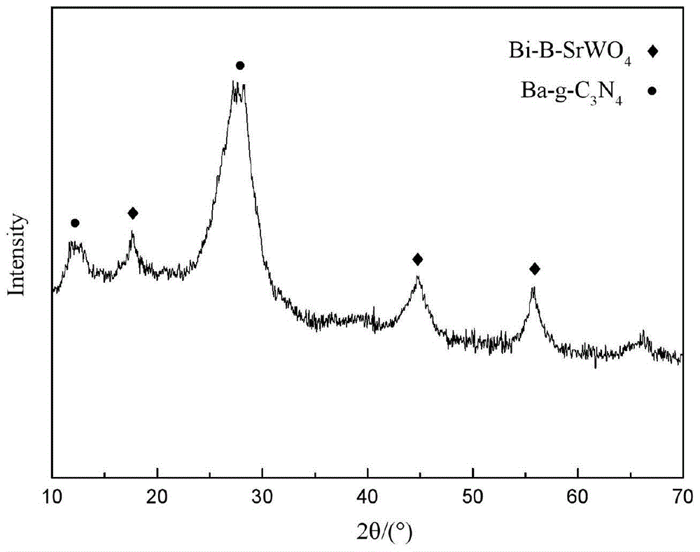 一种Bi-B掺杂SrWO4/Ba-g-C3N4复合固氮光催化剂及其制备方法与流程