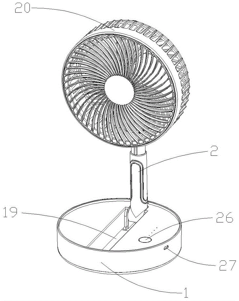 一种可折叠收纳的支撑装置及其折叠风扇的制作方法