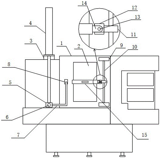 一种数控斜台式牙板磨床用防护结构的制作方法