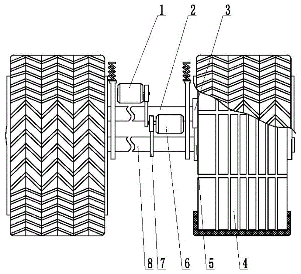 免充气防爆胎双传动可发电的行走轮及行走轮的应用方法与流程