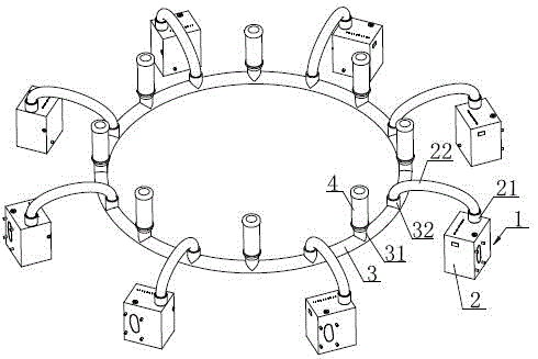 旋转式吹瓶机中吹瓶气体的排放装置的制作方法