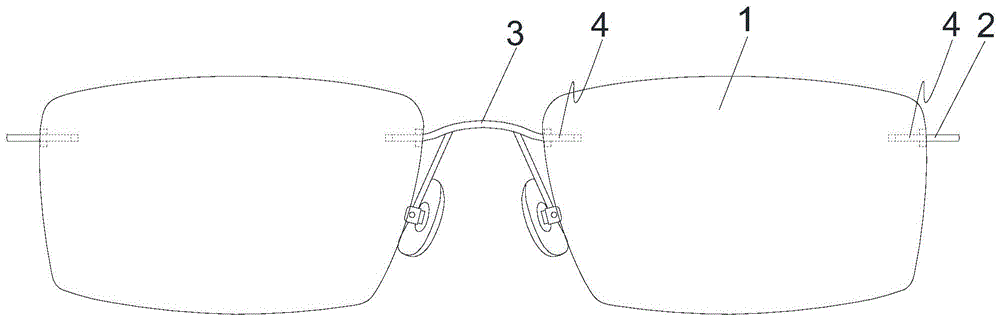 一种无框眼镜的连接结构的制作方法
