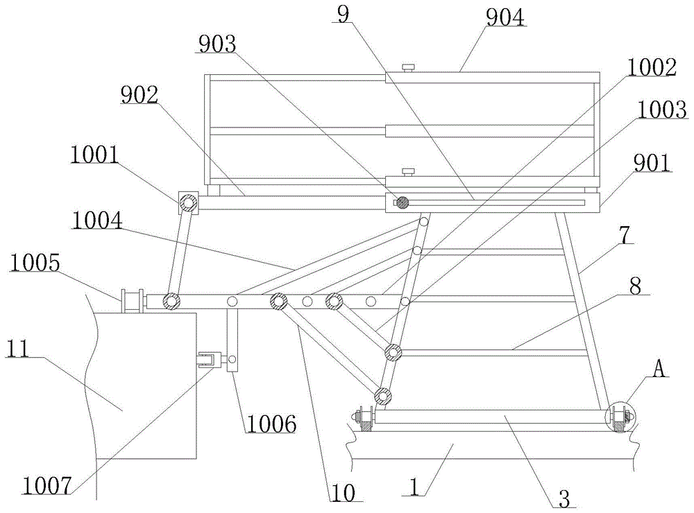 一种用于铁路与公路共建段吊柱在两线间的新型梯车的制作方法