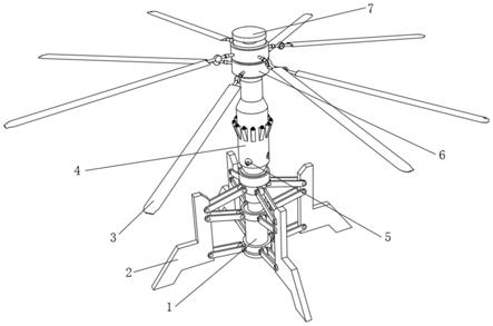 一种具有支承件可折叠结构的无人机的制作方法