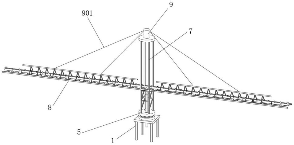一种用塔吊改装的农业灌溉装置的制作方法
