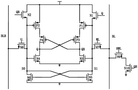一种读写分离的14T抗辐照SRAM存储单元电路结构的制作方法
