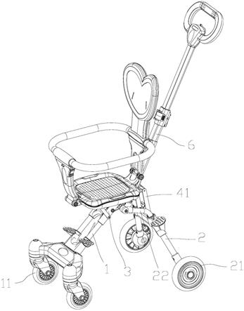 一种婴儿车的折叠机构的制作方法