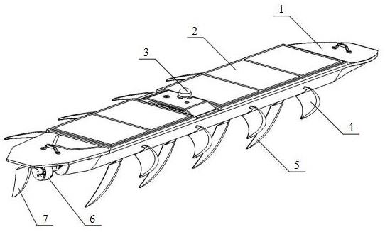 一种基于柔性鳍的单体结构波浪滑翔器的制作方法