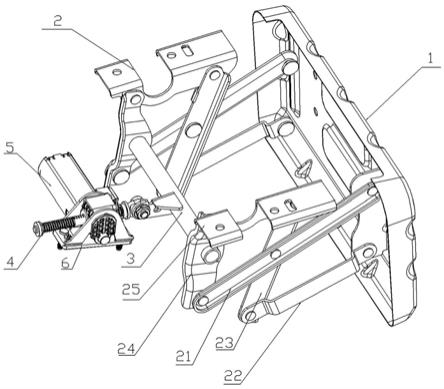 电动座椅腿托调节机构的制作方法