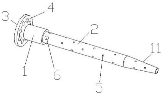 一种玻璃器皿模具中的冷却器组件的制作方法