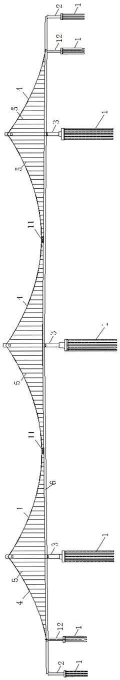 一种新型三塔自锚式悬索桥及其施工方法与流程