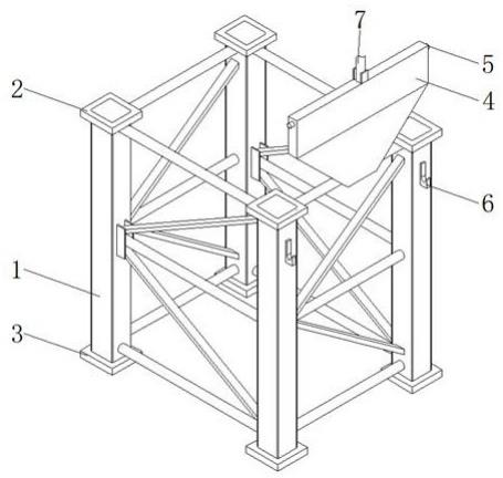 塔机标准节平台上的栏杆和塔机塔机顶升横梁的安装结构的制作方法