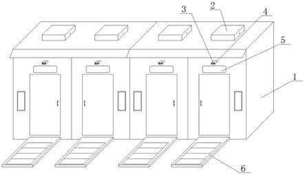 一种自循环式带有排队系统的拼装式智慧化厕所的制作方法