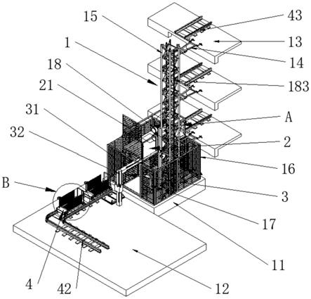 一种装配式智能化单塔嵌套式双笼施工电梯的制作方法