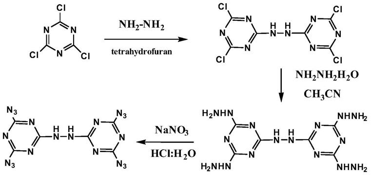 一种叠氮三嗪高氮含能化合物的合成方法与流程