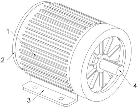 基于机械驱动电机的具有自主风力散热效果的机壳结构的制作方法
