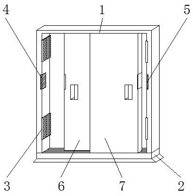 一种活动槽轨道型双开式结构玻璃门框的制作方法