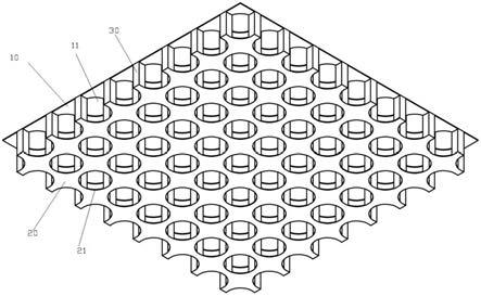 注塑型下渗水异形板的制作方法