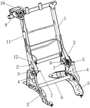 一种角度可调的汽车座椅靠背骨架结构以及汽车座椅的制作方法