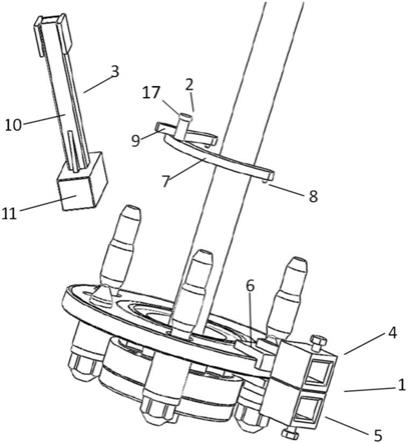 一种熔炉顶部法兰及垫片拆装组合工具的制作方法