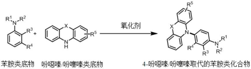 一种在苯胺衍生物对位引入吩噁嗪/吩噻嗪官能团的方法与流程