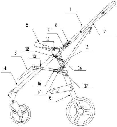 一种婴儿推车折叠机构的制作方法