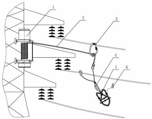 一种在架空线路上防高坠的后备装置的制作方法