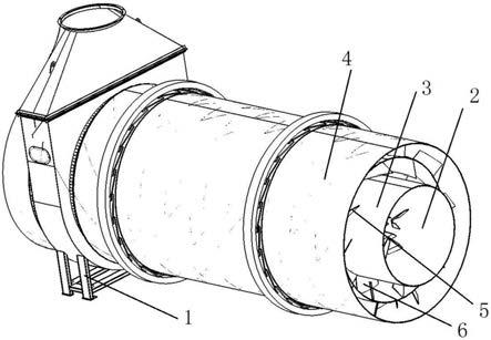 一种中外筒内设置v型扬砂板的三回程烘干机的制作方法