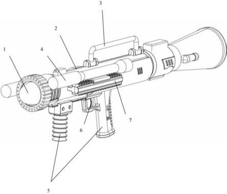 一种手持式弹射火箭炮玩具的制作方法