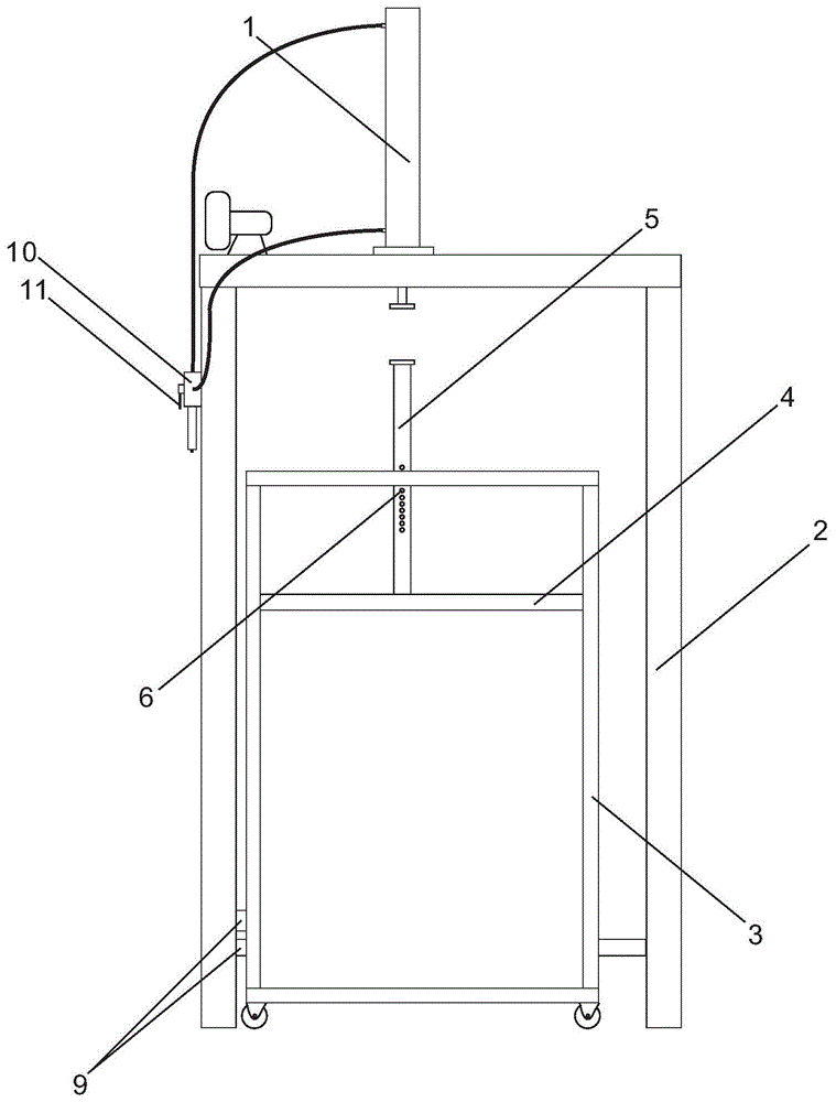 一种豆制品加工压制架车建压装置的制作方法