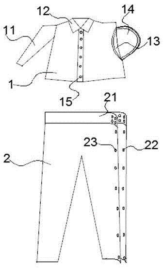 一种骨科手术术后病员服的制作方法