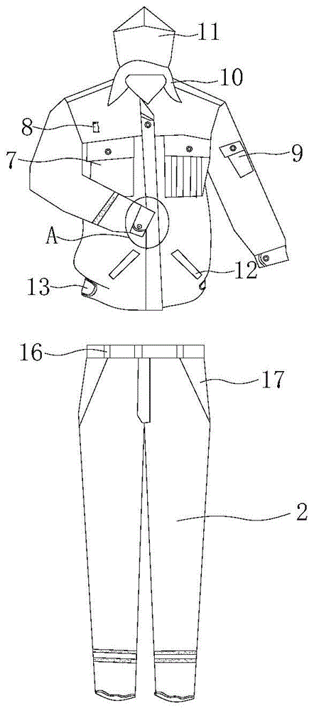 一种电力检修用的工作服的制作方法