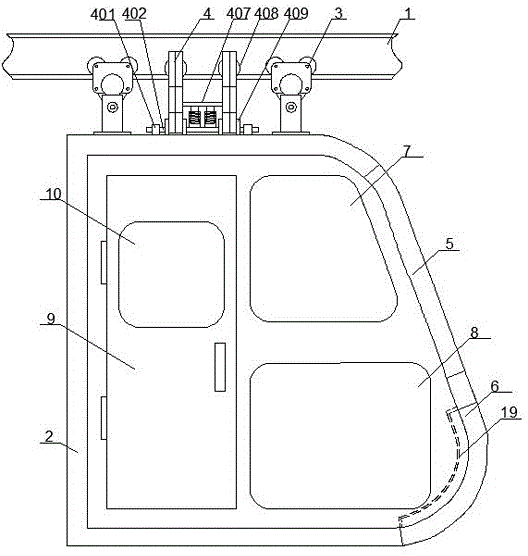 一种防坠落吸卸料天车驾驶室的制作方法