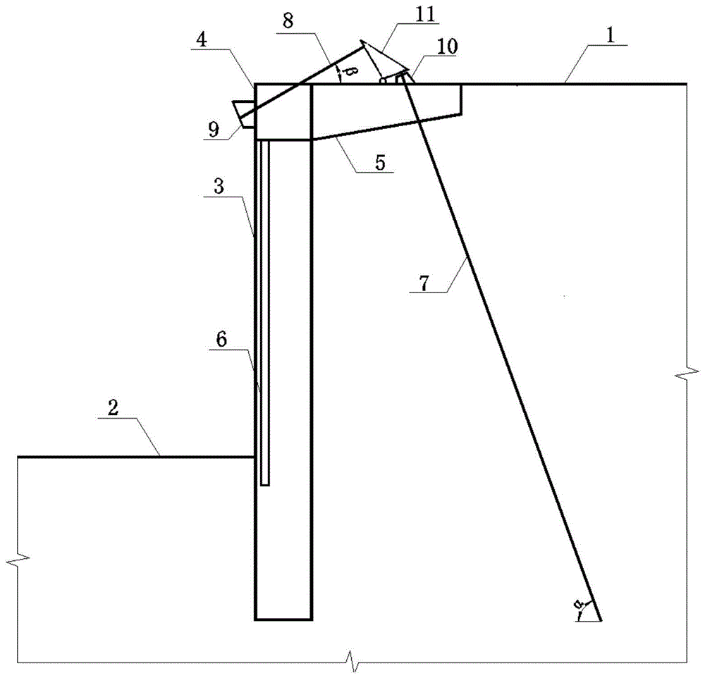 一种竖转横双向约束锚拉桩支护结构的制作方法
