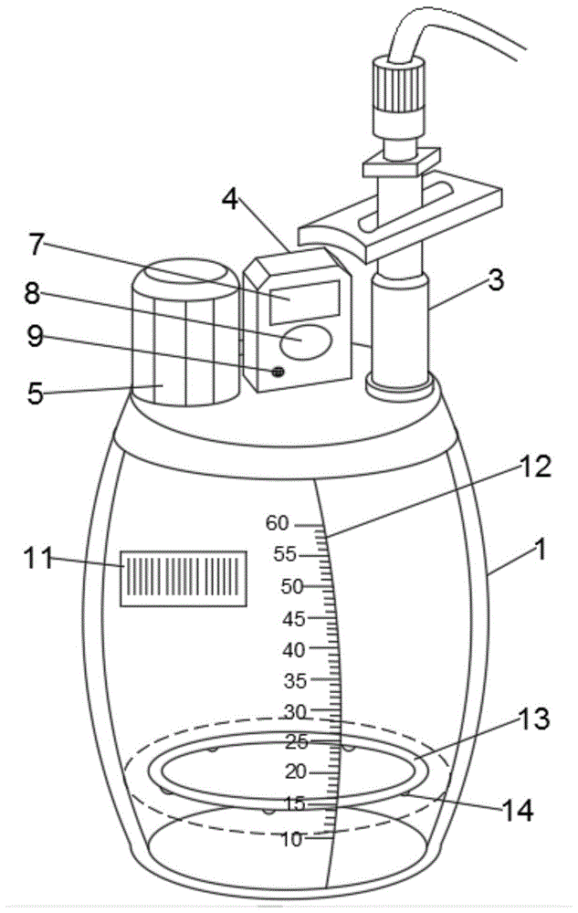 一种高负压引流瓶引流量精确测量装置的制作方法