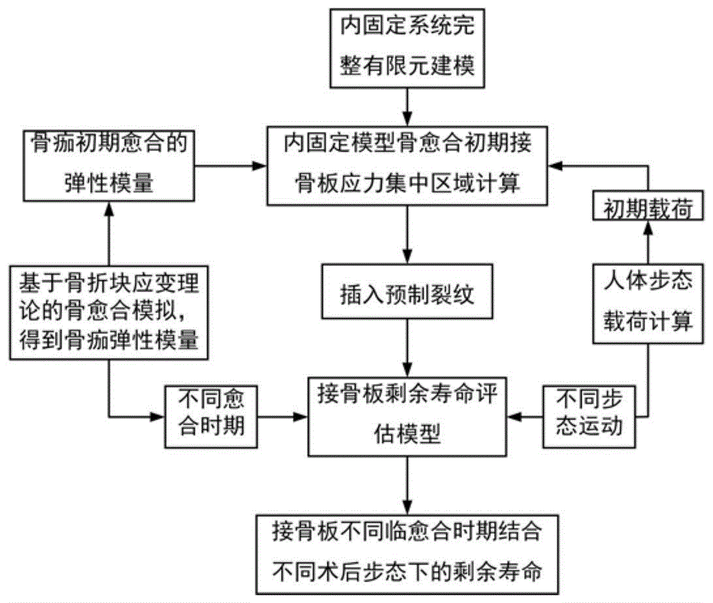 一种预测内固定接骨板剩余寿命的方法及应用与流程