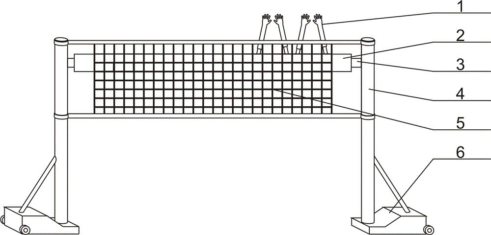 一种排球训练用球网的制作方法