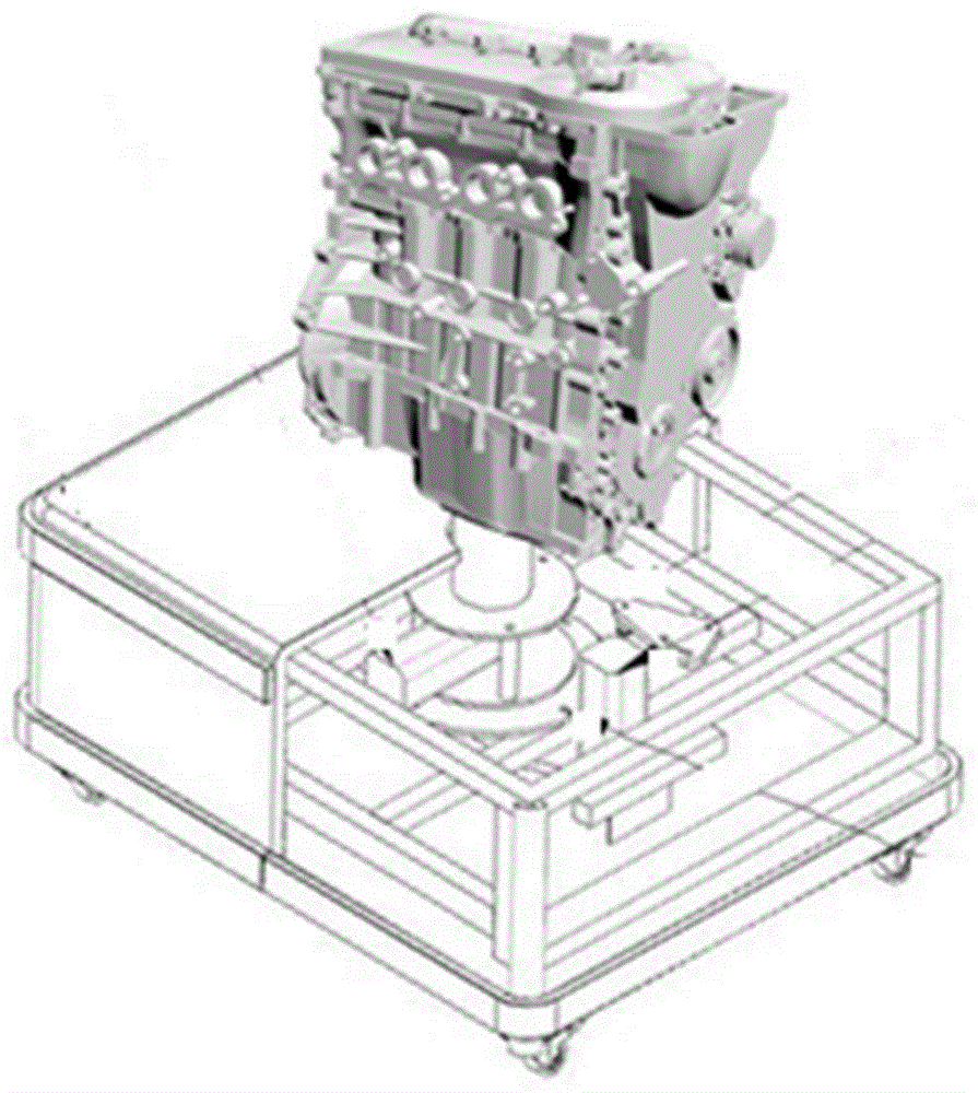 一种发动机及变速箱解剖立式旋转智能运行实训台的制作方法