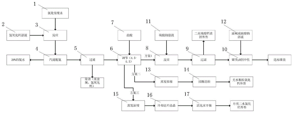 一种含杂质的氯化铵废水的综合利用及资源化处理的装置及工艺的制作方法