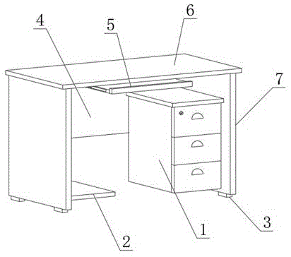 一种新型移动式办公桌的制作方法