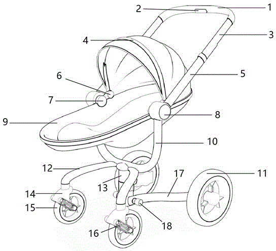 一种可折叠与伸缩的儿童手推车的制作方法