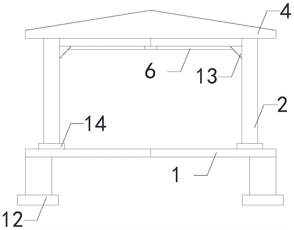 一种用于建筑结构顶层抽柱的加固结构的制作方法