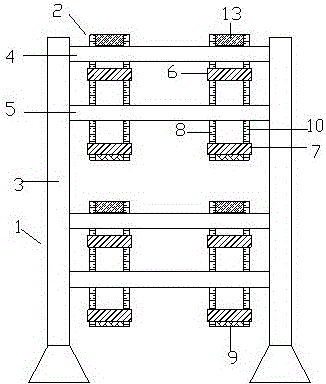 一种便于放置船舶消防器材的挂架的制作方法