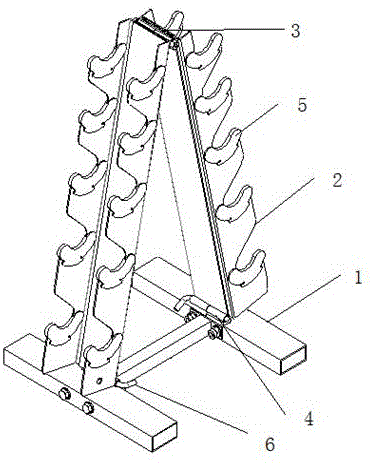 一种间距可调的多功能哑铃架的制作方法