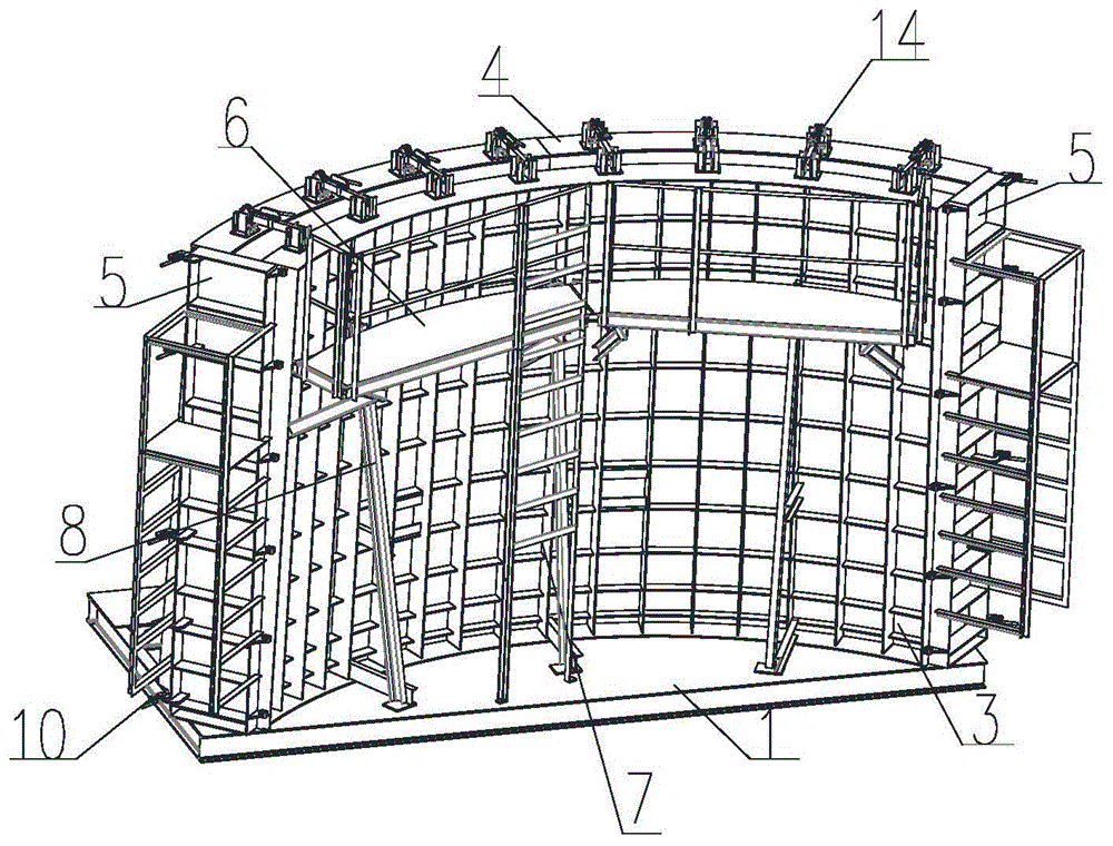 一种分片预制装配式混凝土塔架管片预制模具及预制工艺的制作方法