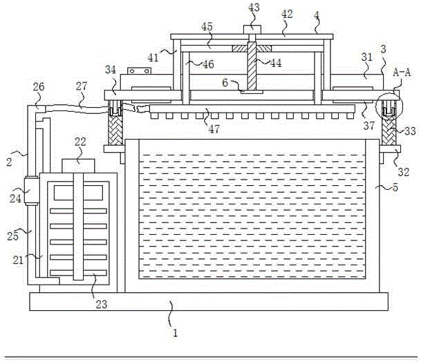 一种水产养殖用带有混料功能的鱼塘消毒装置的制作方法