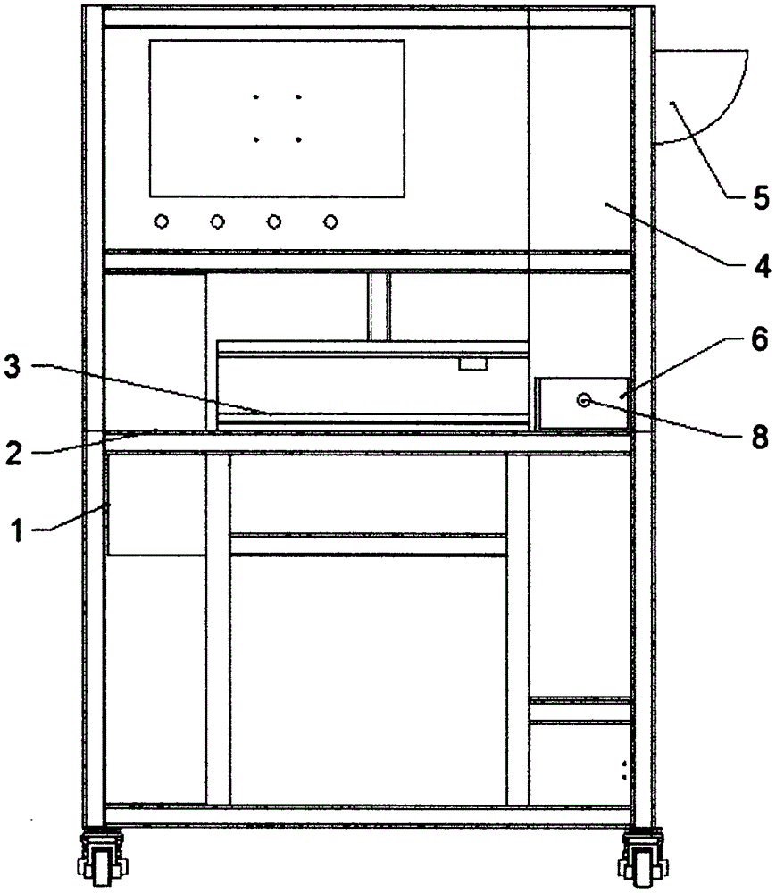 一种具有储料舱的方向盘开关检测柜台的制作方法