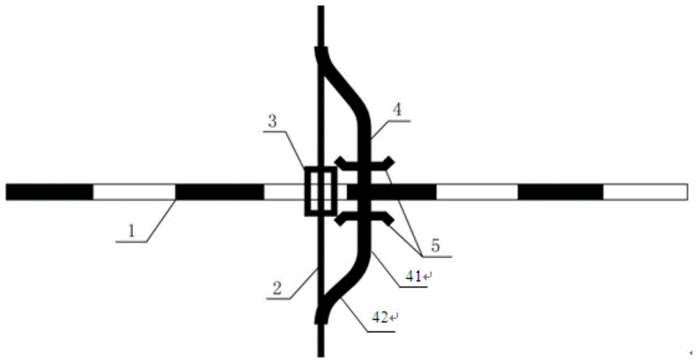 公路下穿铁路立交的道路结构的制作方法